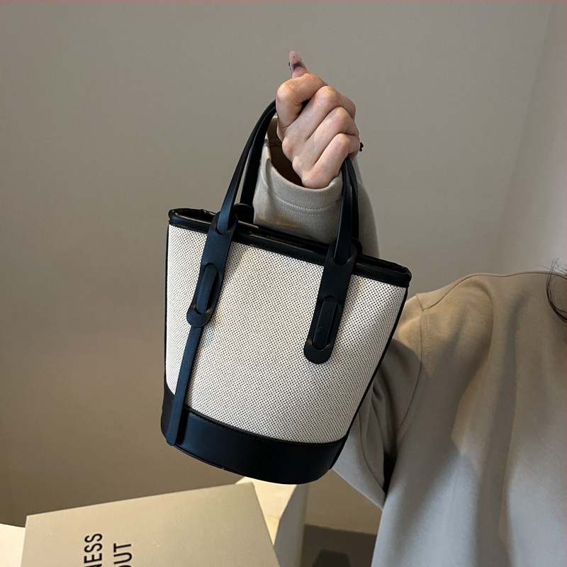 Дамска bucket bag в стил Urban simplicity, материал PU, чанта тип кофа, подплата от полиестер, цип за затваряне