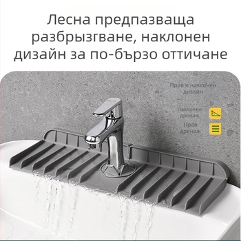 Силиконова дренажна подложка за кухненския кран – дренажна функция, персонализация налична, печатано лого, марка Silicon Art