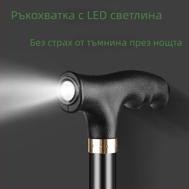 Baozhi походна палка, алуминиева сплав, двустепенна телескопична, тегло 400 г