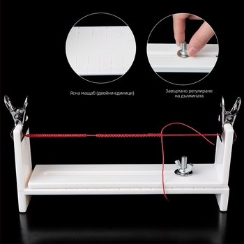 Инструмент за плетене на гривни с дървена рамка — фиксиран клип, възможност за персонализация, пуснат през лятото на 2024 г.