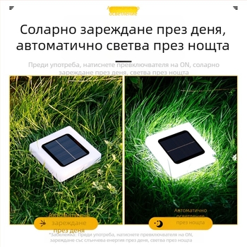 Слънчева водоустойчива подземна градинска LED лампа за двор и озеленяване
