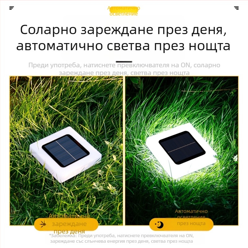 Слънчева водоустойчива подземна градинска LED лампа за двор и озеленяване