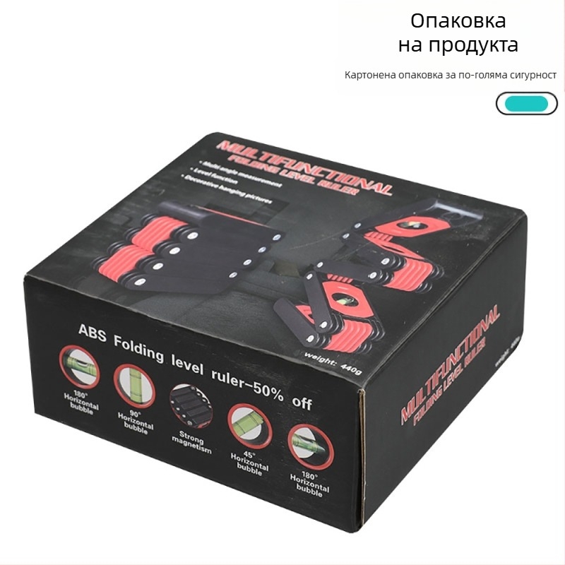 Високопрецизен сгъваем нивелир-измервател за дървообработване, магнитен ъгломер, многофункционален измервателен инструмент