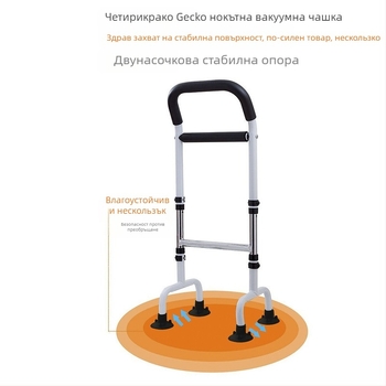 Подова опора за кревет с регулируема височина – многофункционална помощ при ставане за възрастни и бременни