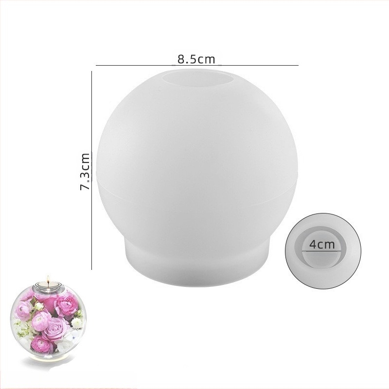 Силиконова форма за свещник – 3D кръгла/овална форма, за DIY гипсови орнаменти, форма за печене (Материал: силикон; Форма: кръгла; Употреба: свещник; Категория: форми за печене)