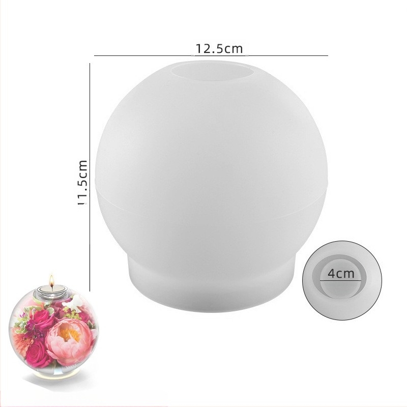 Силиконова форма за свещник – 3D кръгла/овална форма, за DIY гипсови орнаменти, форма за печене (Материал: силикон; Форма: кръгла; Употреба: свещник; Категория: форми за печене)