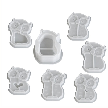 Силиконова форма за печене – неравна форма, силует на бухал, карикатурни животни, за DIY