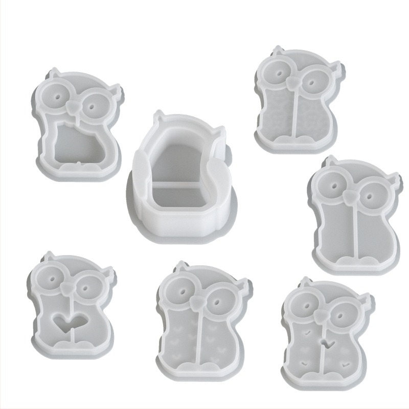 Силиконова форма за печене – неравна форма, силует на бухал, карикатурни животни, за DIY