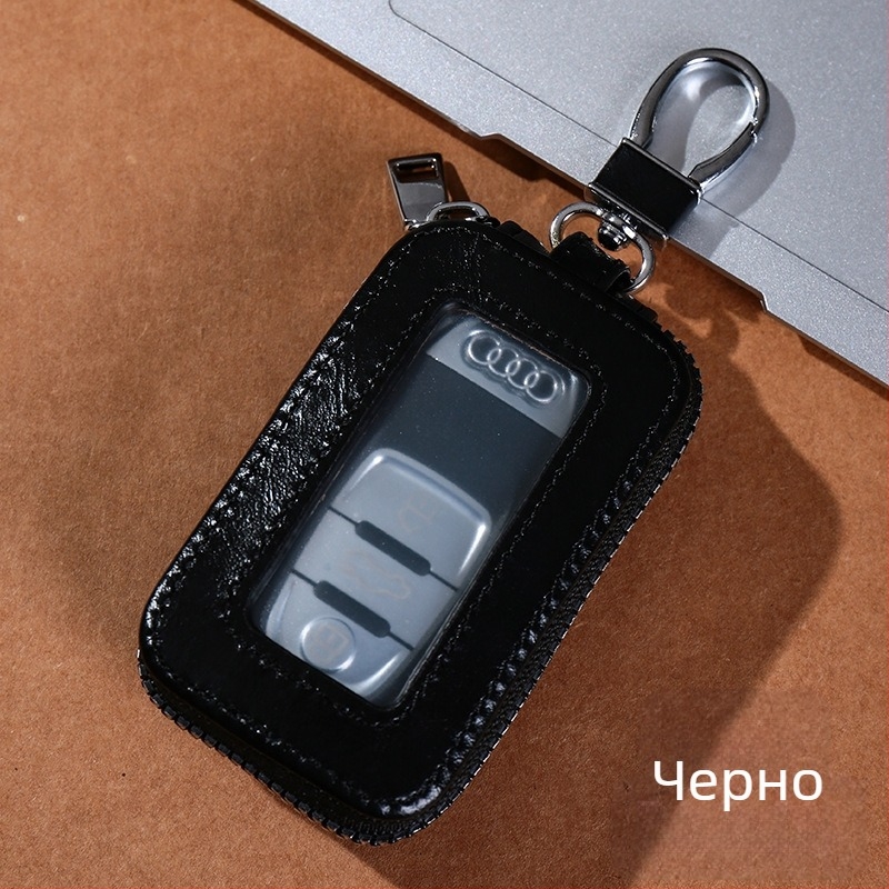 Унисекс чанта за ключове от PU, с двойна ципа, носене на талията, градски минимализъм, сезон Зима 2023