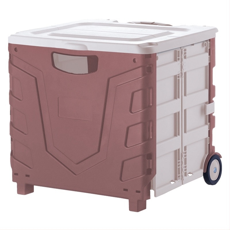 Bafuluo сгъваема двуколесна количка за пазаруване с капак – PP пластмаса, капацитет 35 кг, персонализирано лого