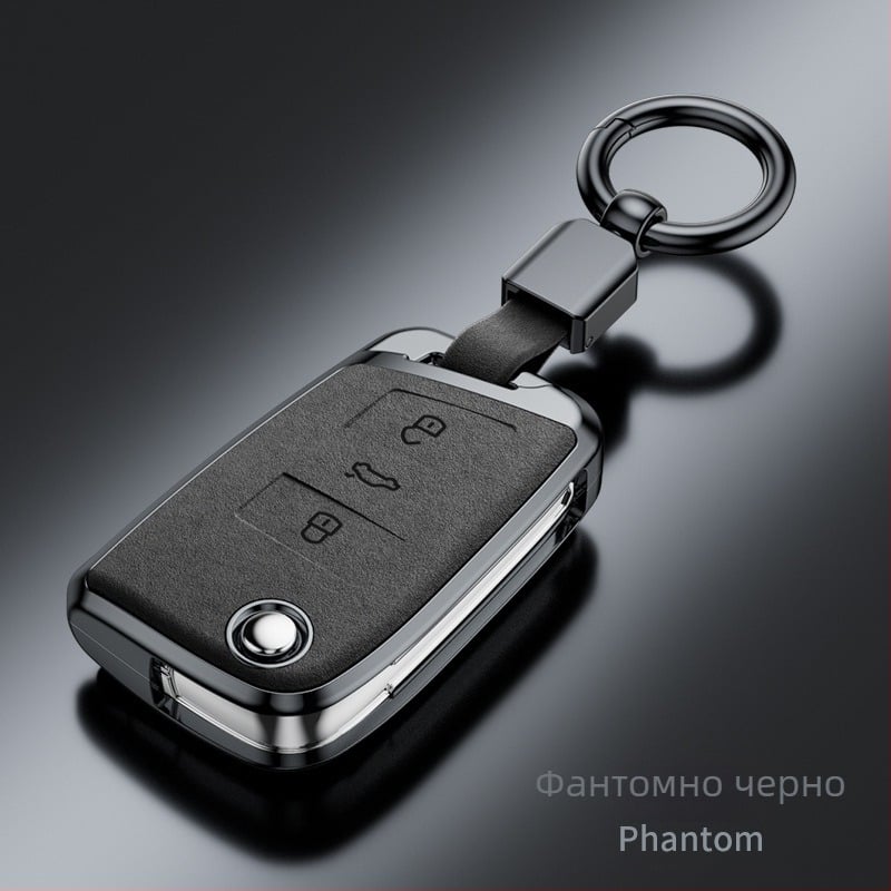 Калъф за ключове за модели на Volkswagen – Bai xi PVC, бизнес стил, Без персонализация, съвместим с Sagitar, Tiguan L, Lavida, Santana, Bora, Passat