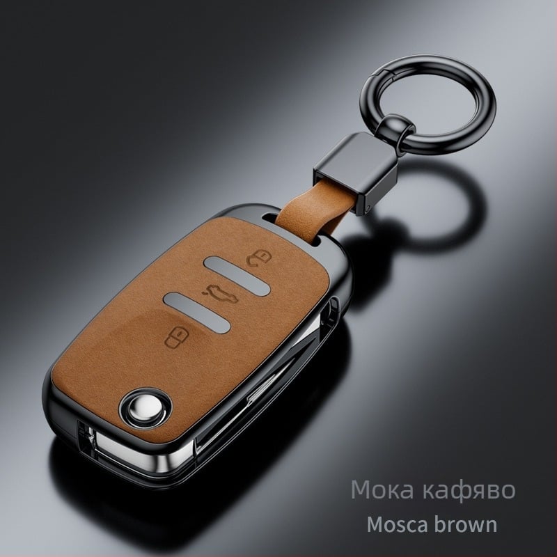 Калъф за ключове за модели на Volkswagen – Bai xi PVC, бизнес стил, Без персонализация, съвместим с Sagitar, Tiguan L, Lavida, Santana, Bora, Passat