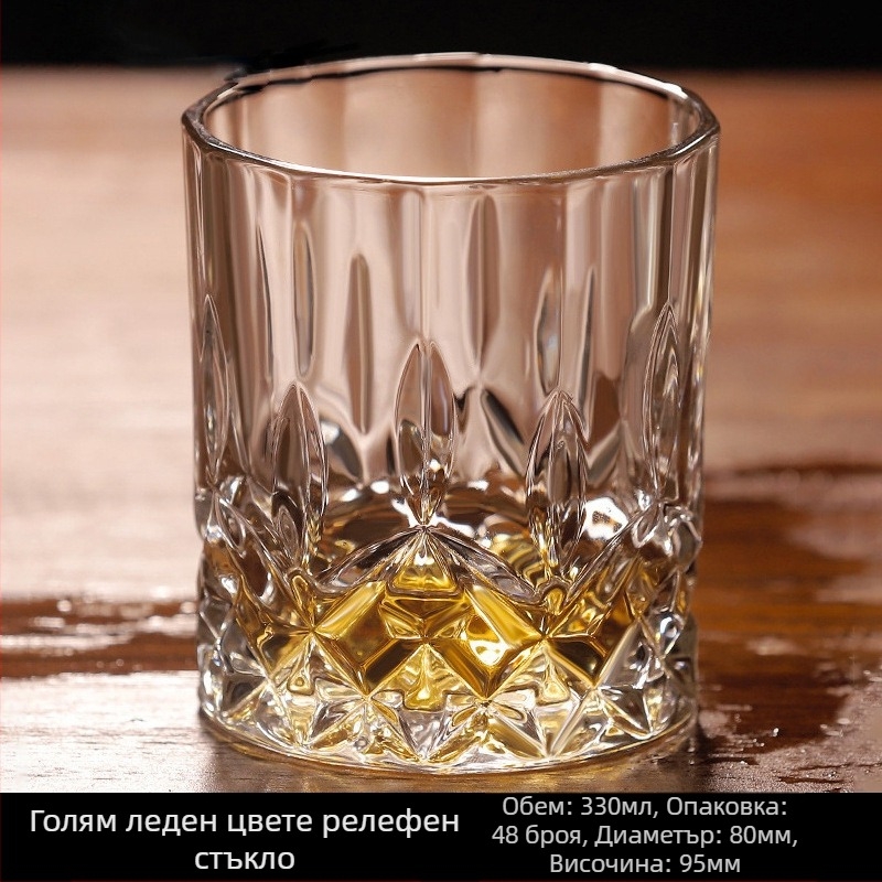 Кристални чаши за уиски (4 бр., обем 301–400 ml, подаръчна кутия, печат на лого)