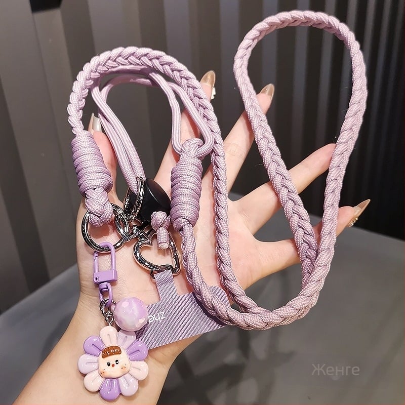 Женска презрамка за телефон с регулируемо кръстосано носене, ръчна изработка, мултифункционална, геометрична висулка, Jane Grids