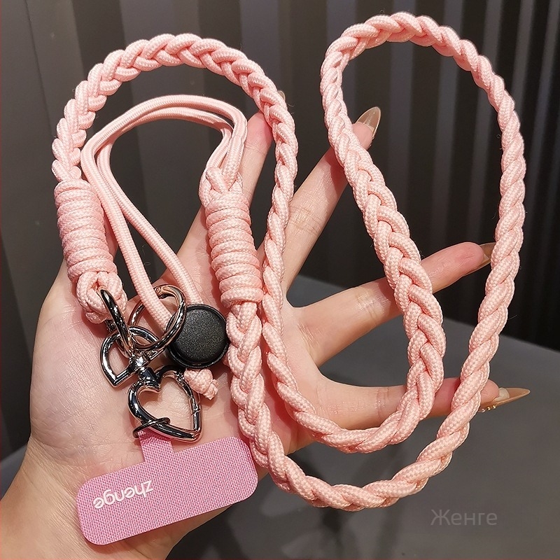 Женска презрамка за телефон с регулируемо кръстосано носене, ръчна изработка, мултифункционална, геометрична висулка, Jane Grids