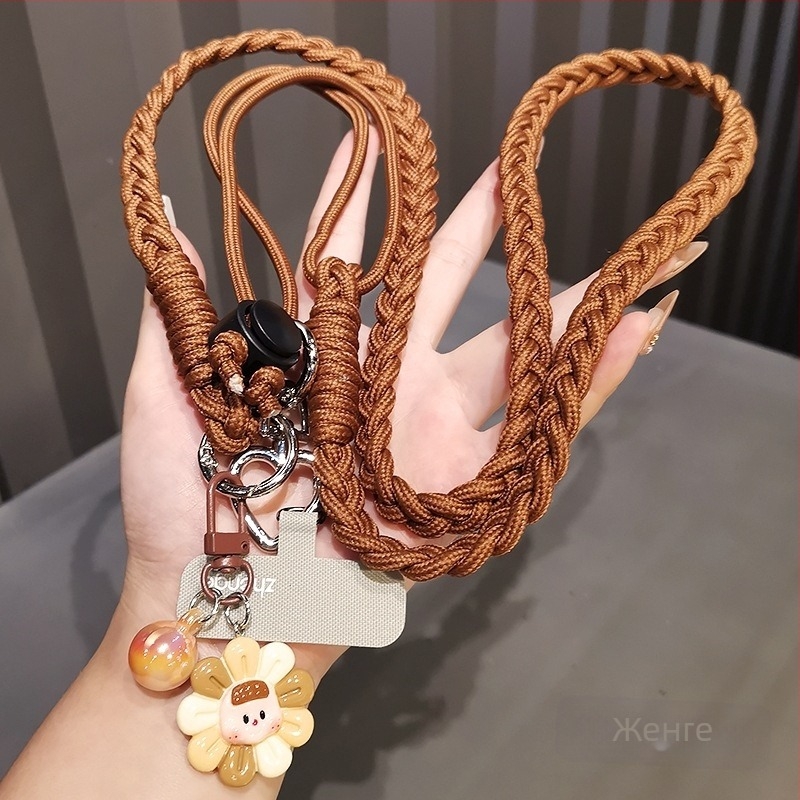 Женска презрамка за телефон с регулируемо кръстосано носене, ръчна изработка, мултифункционална, геометрична висулка, Jane Grids