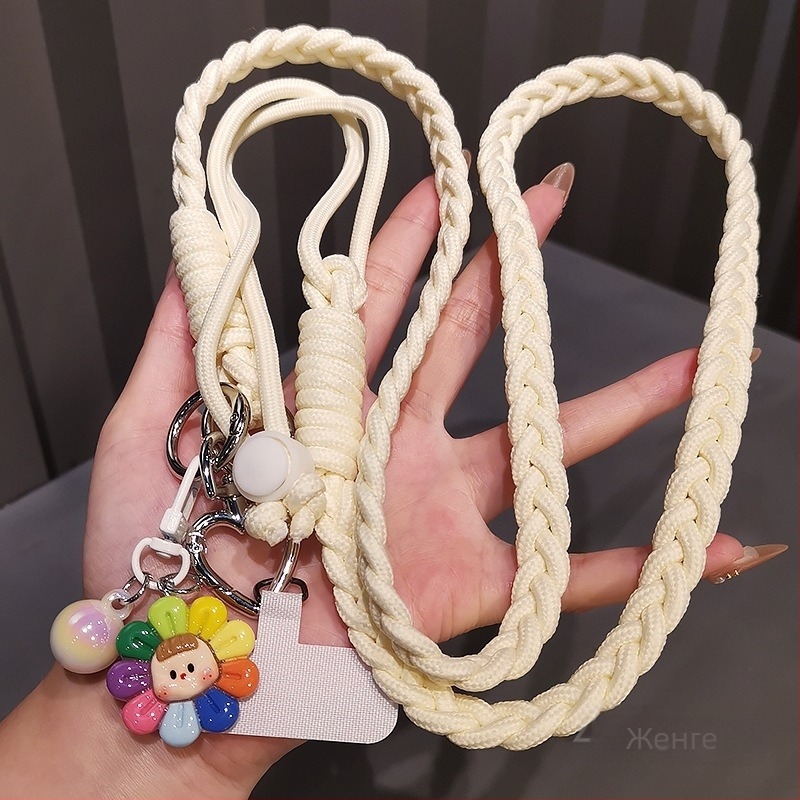 Женска презрамка за телефон с регулируемо кръстосано носене, ръчна изработка, мултифункционална, геометрична висулка, Jane Grids