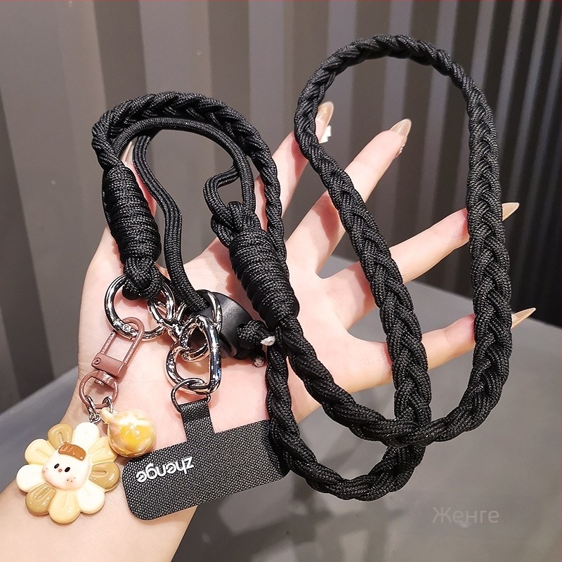 Женска презрамка за телефон с регулируемо кръстосано носене, ръчна изработка, мултифункционална, геометрична висулка, Jane Grids