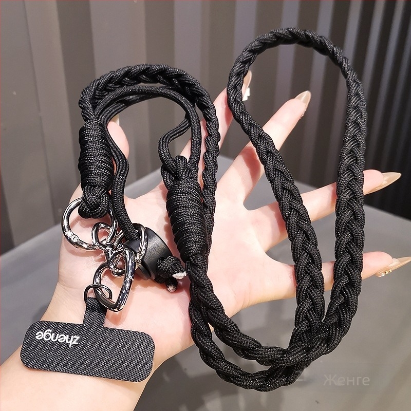 Женска презрамка за телефон с регулируемо кръстосано носене, ръчна изработка, мултифункционална, геометрична висулка, Jane Grids