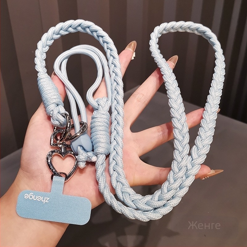 Женска презрамка за телефон с регулируемо кръстосано носене, ръчна изработка, мултифункционална, геометрична висулка, Jane Grids