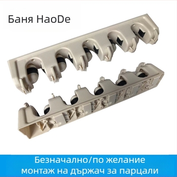 Стойка за моп с клип за баня – модерен минималистичен стил, инжекционно формована PP/ABS пластмаса, персонализируема