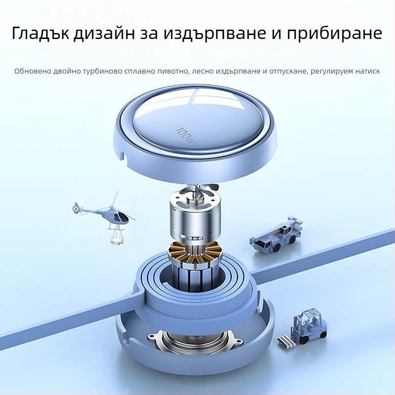 100W бързо зареждане, 3-в-1 телескопичен кабел за данни с Lightning, Micro USB и USB-C, регулираема дължина от 1 до 2 м