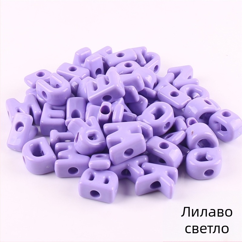 Разхлабени мъниста – Акрилни буквенни мъниста с големи дупки, английска азбука, DIY аксесоари за бижута, обработка: печене на боя, модерен стил, тотемен дизайн