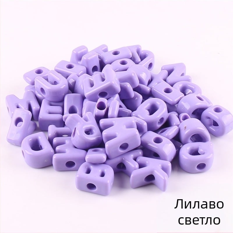 Разхлабени мъниста – Акрилни буквенни мъниста с големи дупки, английска азбука, DIY аксесоари за бижута, обработка: печене на боя, модерен стил, тотемен дизайн