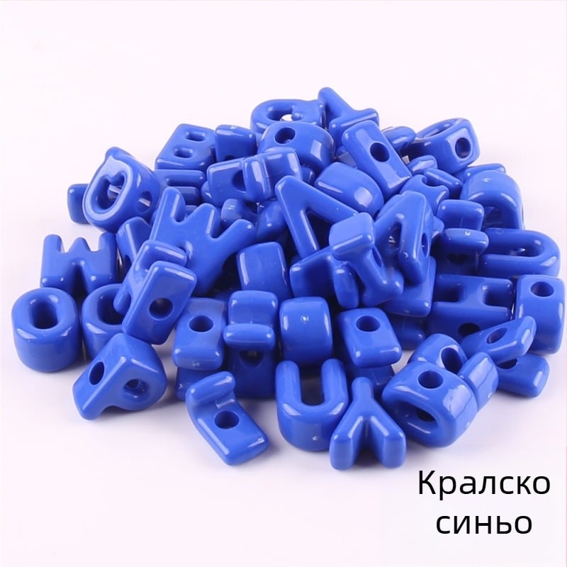 Разхлабени мъниста – Акрилни буквенни мъниста с големи дупки, английска азбука, DIY аксесоари за бижута, обработка: печене на боя, модерен стил, тотемен дизайн