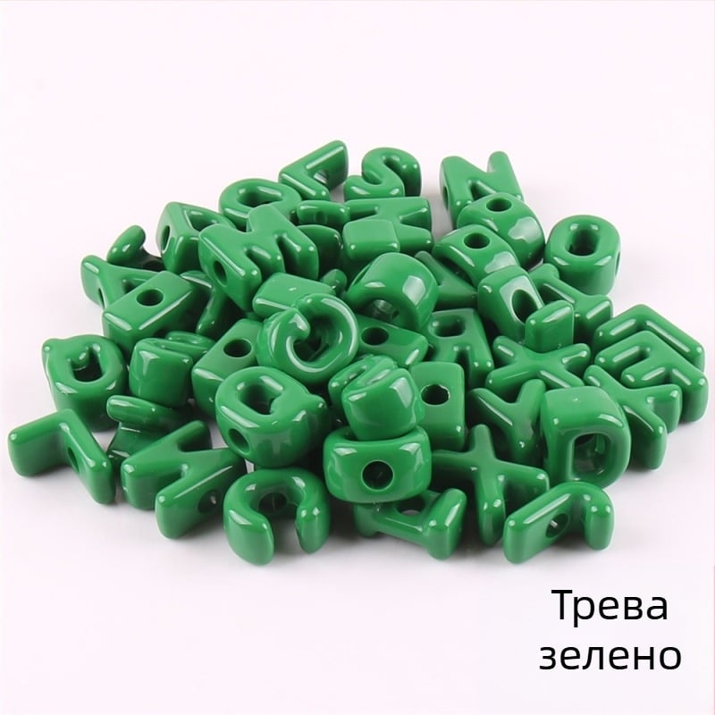 Разхлабени мъниста – Акрилни буквенни мъниста с големи дупки, английска азбука, DIY аксесоари за бижута, обработка: печене на боя, модерен стил, тотемен дизайн