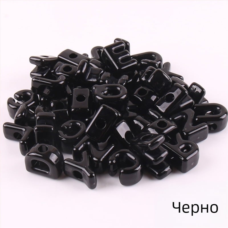 Разхлабени мъниста – Акрилни буквенни мъниста с големи дупки, английска азбука, DIY аксесоари за бижута, обработка: печене на боя, модерен стил, тотемен дизайн