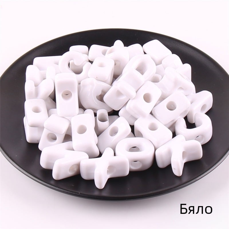 Разхлабени мъниста – Акрилни буквенни мъниста с големи дупки, английска азбука, DIY аксесоари за бижута, обработка: печене на боя, модерен стил, тотемен дизайн