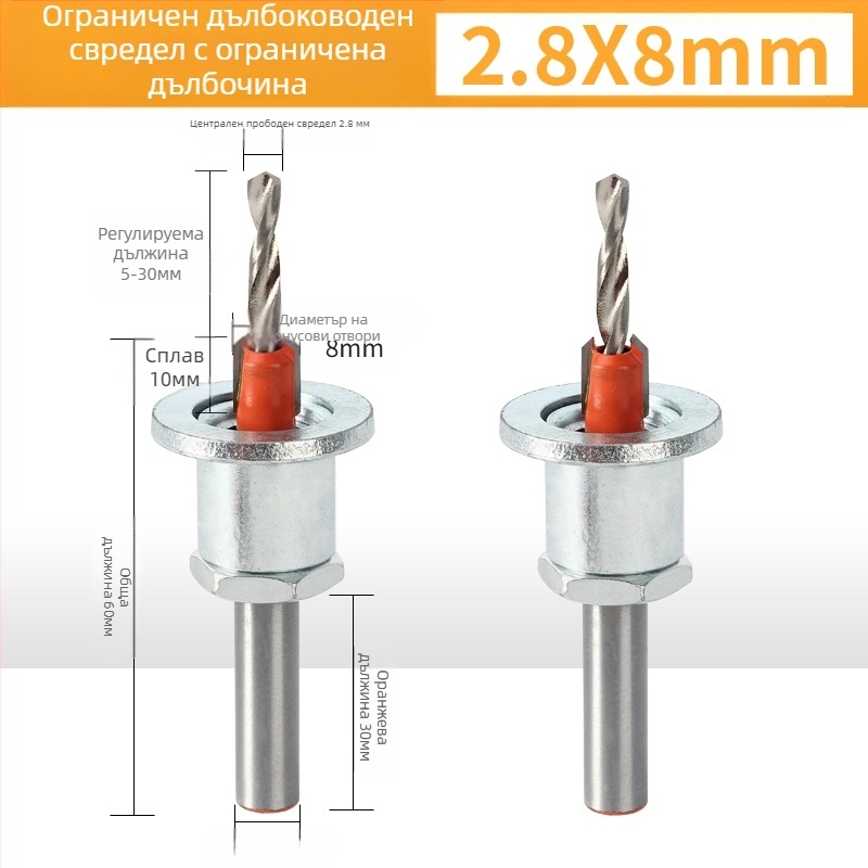 Пробивник за кантова лента, ръчен дървообработващ инструмент за екологични панели, пробиване на дупки