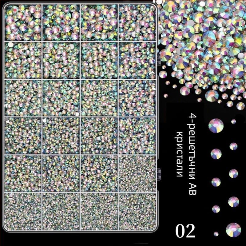 Смолни кристали с плоско дъно, звезден модел, серия Принцеса, за DIY облекло и маникюр