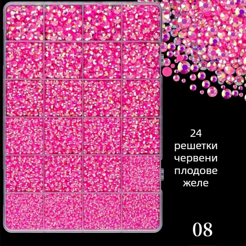 Смолни кристали с плоско дъно, звезден модел, серия Принцеса, за DIY облекло и маникюр