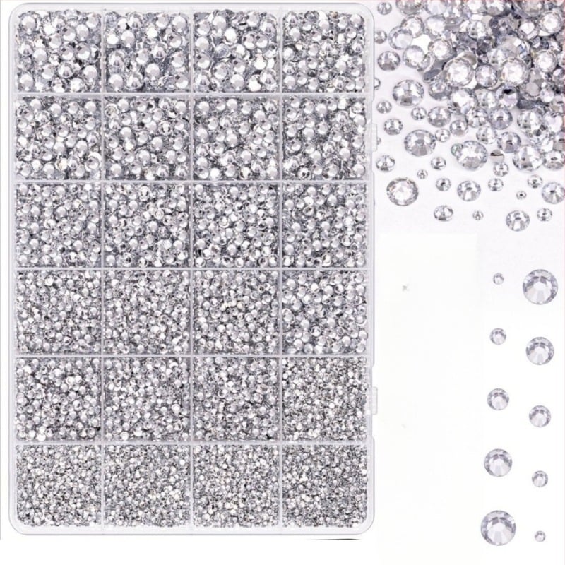 Смолни кристали с плоско дъно, звезден модел, серия Принцеса, за DIY облекло и маникюр