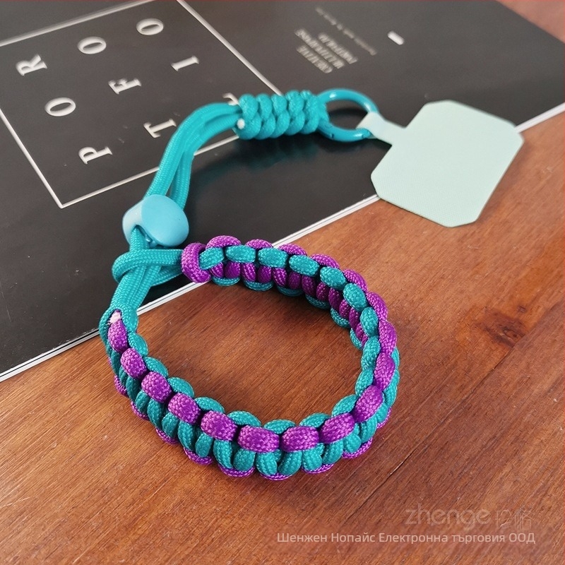 Телефонен шнур за китка, регулируем плетен найлон, ръчна изработка, унисекс, метална катарама, марка Zhenge