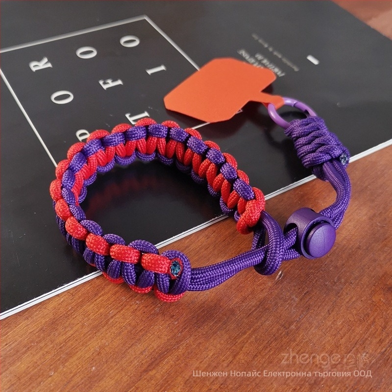 Телефонен шнур за китка, регулируем плетен найлон, ръчна изработка, унисекс, метална катарама, марка Zhenge