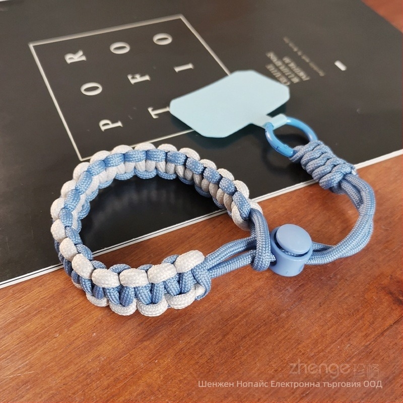 Телефонен шнур за китка, регулируем плетен найлон, ръчна изработка, унисекс, метална катарама, марка Zhenge