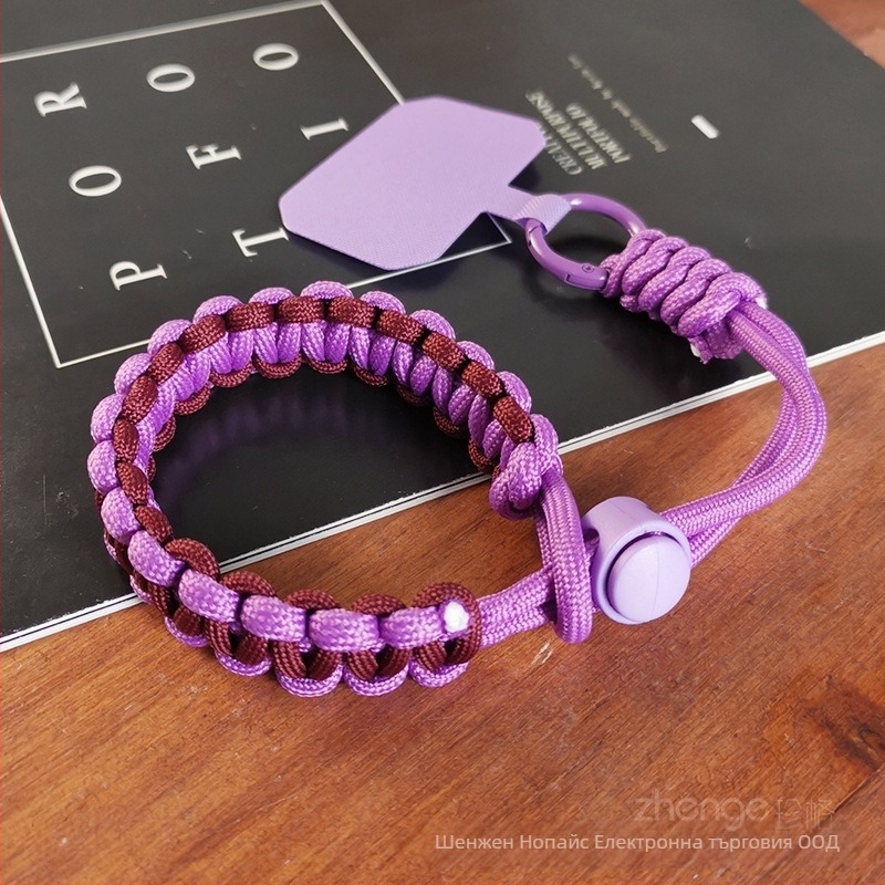 Телефонен шнур за китка, регулируем плетен найлон, ръчна изработка, унисекс, метална катарама, марка Zhenge