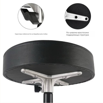 Табуретка за барабани, въртяща се, удебелена версия за възрастни и деца, железна конструкция, аксесоар за западни ударни инструменти