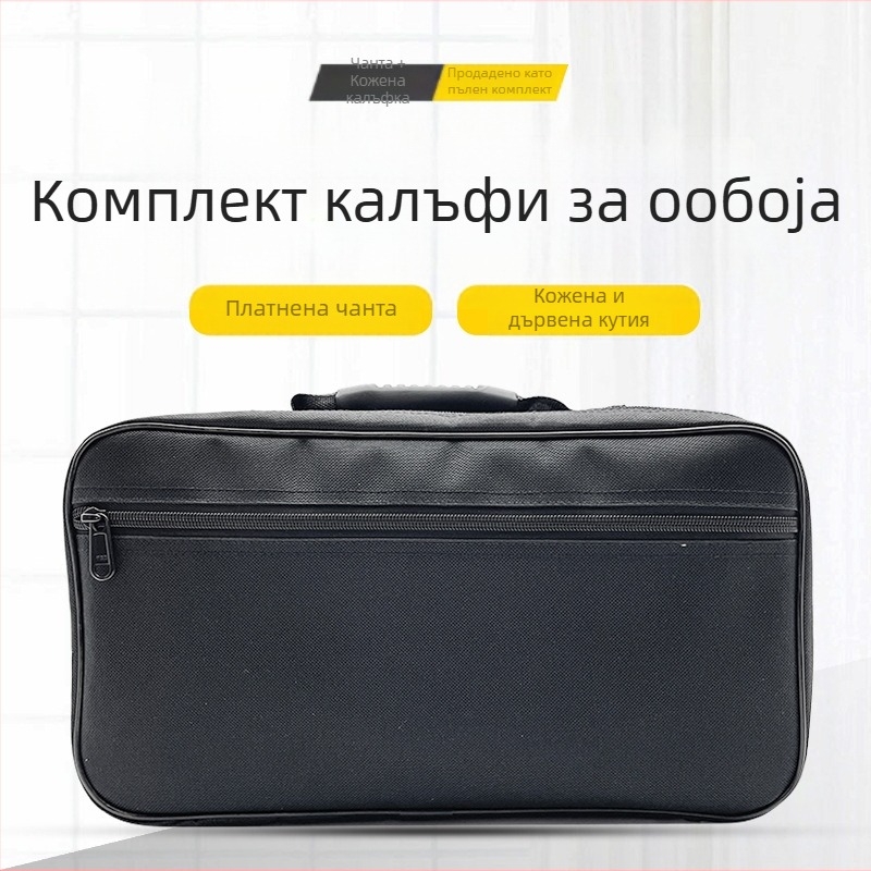 Калъф за обой с платнена чанта и дървена кутия за музикални инструменти (Материал: платнена чанта + дървена кутия; Произход: Хебей; Бранд: Без марка; Приложение: музикални инструменти)