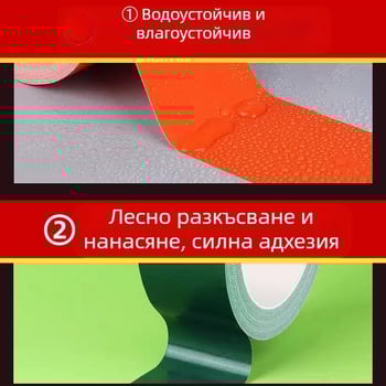 Лента за ремонт на брезент с платнена основа – ширина 4.8 см; дължина 10/20 м; лепило: горещо стопление; за ремонт на брезенти и водоустойчиви платове