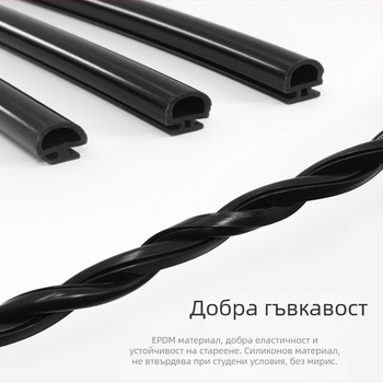 Уплътнител за врати и прозорци от алуминиева сплав с EPDM гума, тип 50 broken-bridge, ветроустойчив, шумоизолационен, водоустойчив, прахозащитен, по поръчка според чертежи