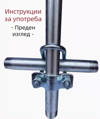 Галванизирана двоен U-образна скоба за тръби, от Q235 въглеродна стомана; стандарт GB/T 700; марка Steel is good; производителност 4.8