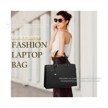 Дамска PU чанта за лаптоп — издръжлива, разширяема, мултифункционална, с голям капацитет, офис раменна чанта с PU подплата (Пролет 2024)