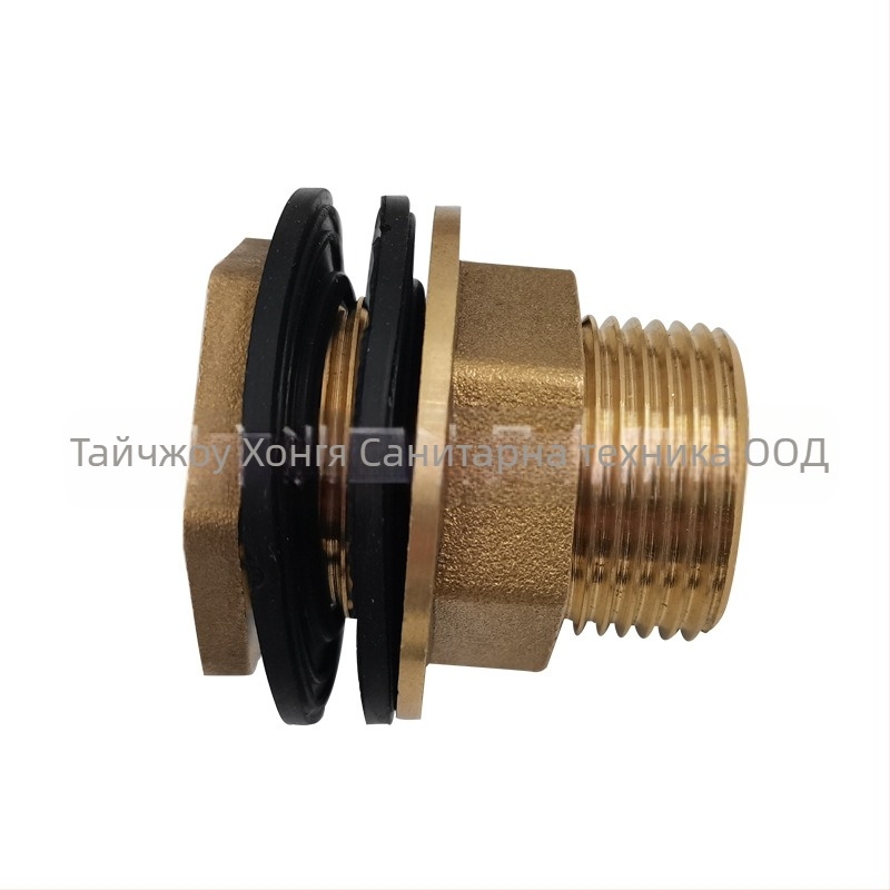 Меден конектор за източване на дъждовна вода за водосборен резервоар, външна резба, модел 3/4, клас A