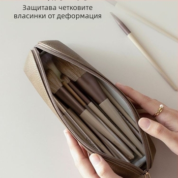 Несесер за пътуване за грим и козметика, PVC кубична форма, съхранение за четки, японски стил