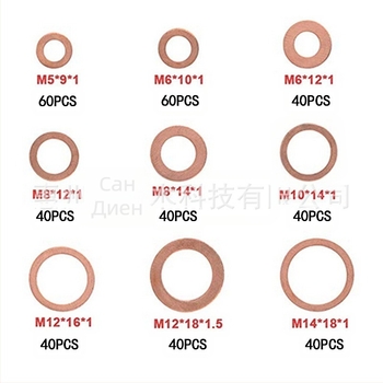 Фиксиран уплътнител FS060051 за автомобили, меден уплътнител, висока температура, минимална поръчка 120 бр