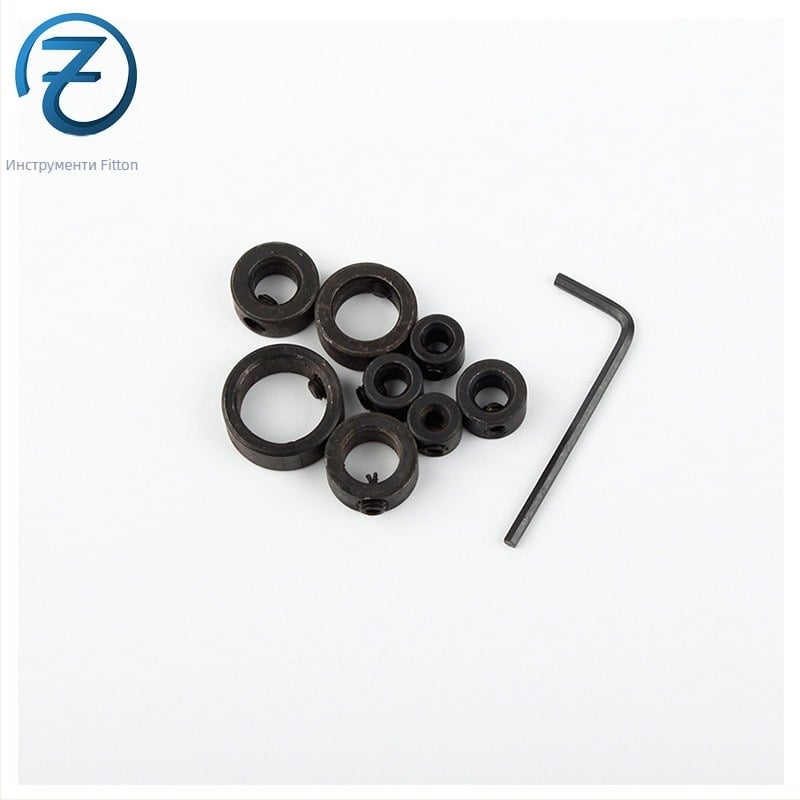 Ограничителен пръстен за свредло със малък ключ — позиционираща щипка за дървообработване; материал: стомана 45; подходящ за машинни ремонти, домашна употреба и дървообработващи DIY проекти